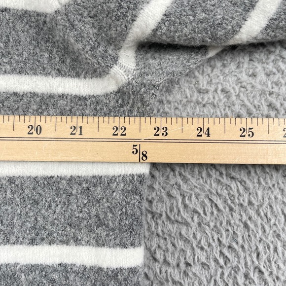 J.Crew Sweater Dress Womens XL Gray Striped BC720 Turtleneck Long Sleeve Knit - Picture 5 of 8